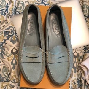 Tod’s loafers - light blue - suede